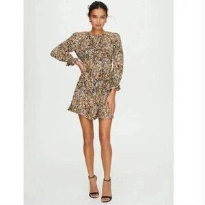 Wilfred Aritzia Baroque Animal Print Mini Dress - 0